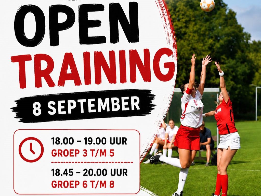 Open Training op 8 september a.s.
