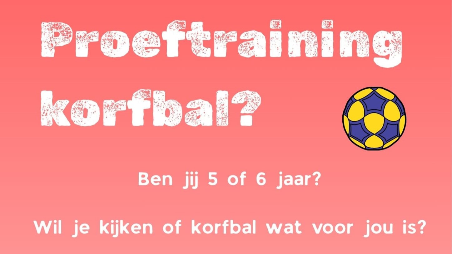 Proeftrainingen voor 5 en 6 jarigen